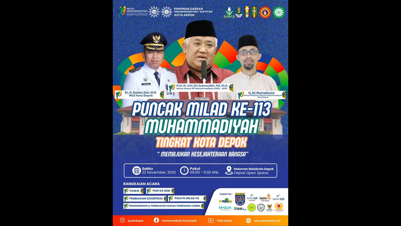 Puncak Milad Muhammadiyah Ke-113 Tingkat Kota Depok