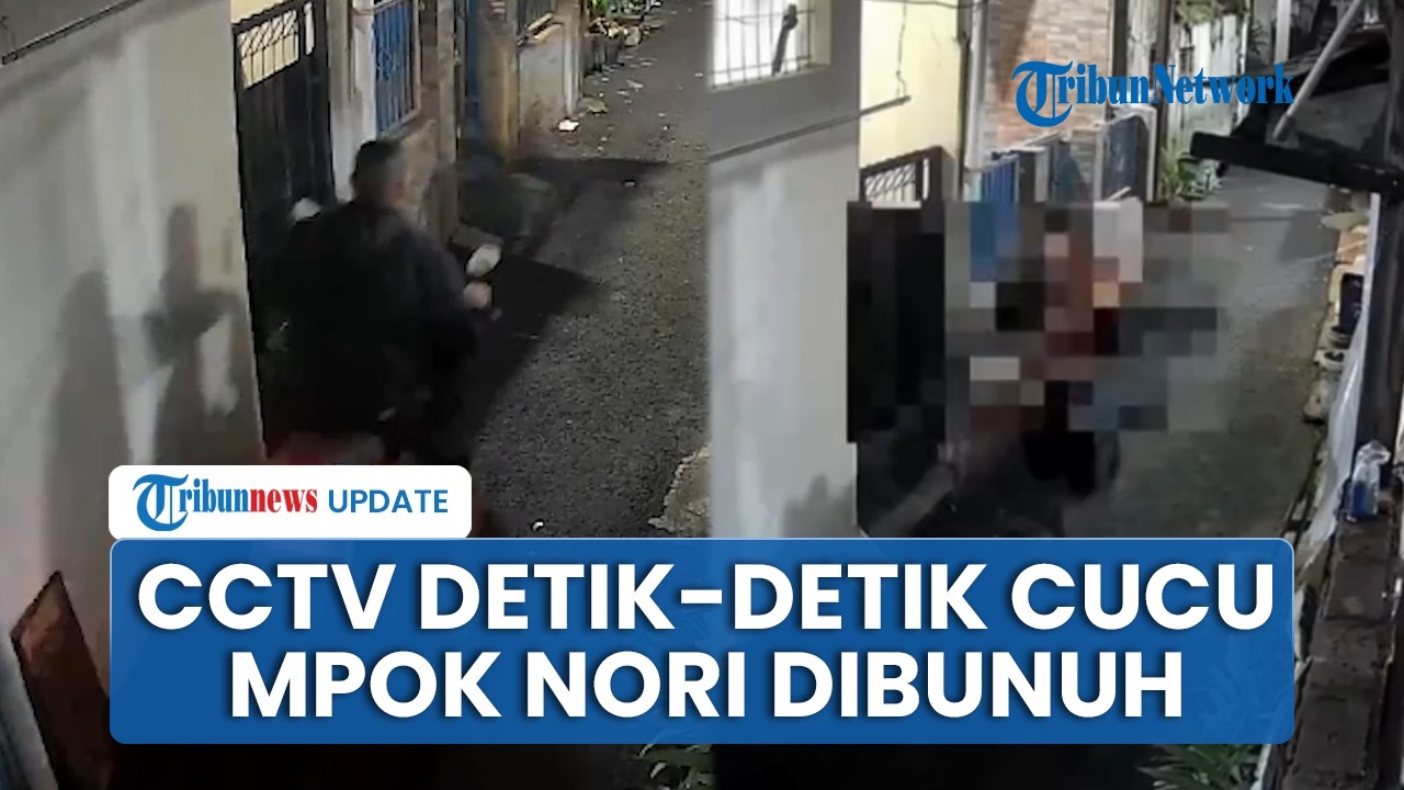 CCTV Rekam Detik-detik Pembunuhan Cucu Mpok Nori, Gerak-gerik Pelaku Intai Korban sebelum Beraksi
