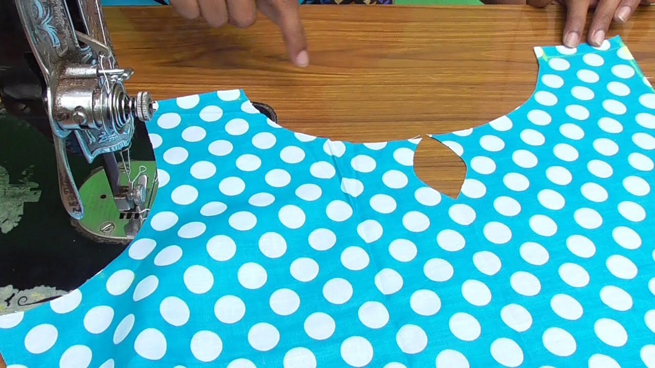 Boat neck chudi cutting and stitching methods in Tamil