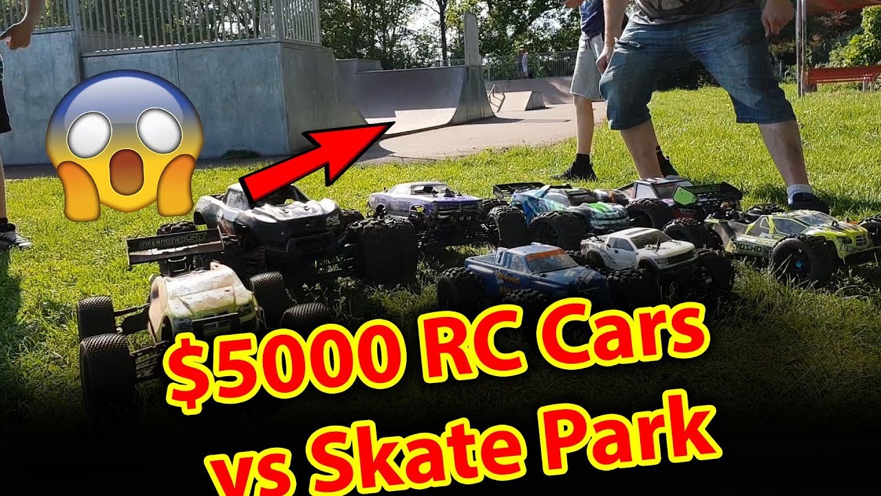 ep2 $5000 RC Cars VS Skatepark EpIC BaSh - Traxxas X-Maxx E-Revo HPI Savage FLUX