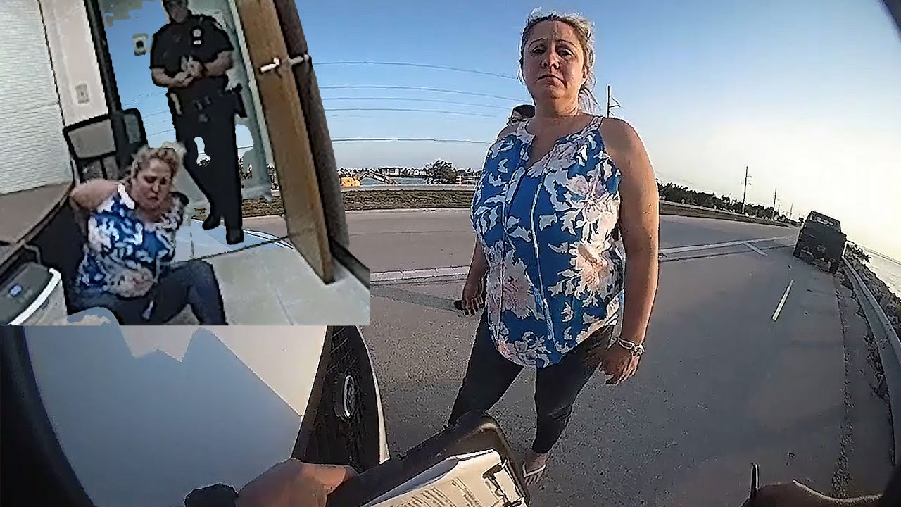 Drunk Grandmother Driving On Wrong Side Of The Road With GrandKids In Car