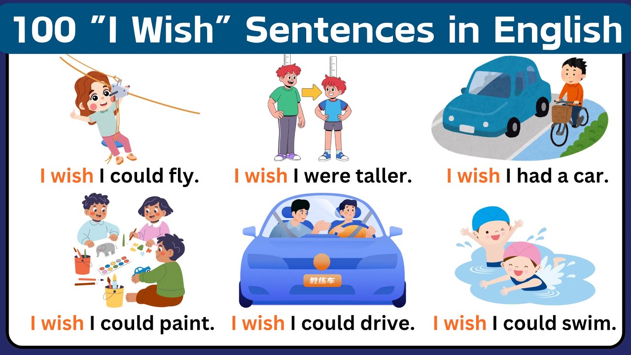 100 коротких английских предложений, начинающихся со слова «I Wish» | Ежедневная практика разгово...