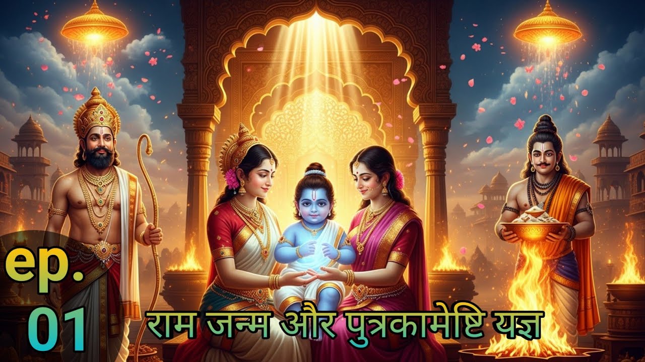 रामायण कथा ep1श्रीराम का जन्म, दशरथ यज्ञ, और विष्णु अवतार | Ayodhya Story!Ramayan Katha