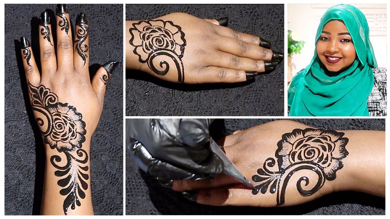 رسم بسيط من رسومات الحناء السودانية Easy Sudanese henna design 2020