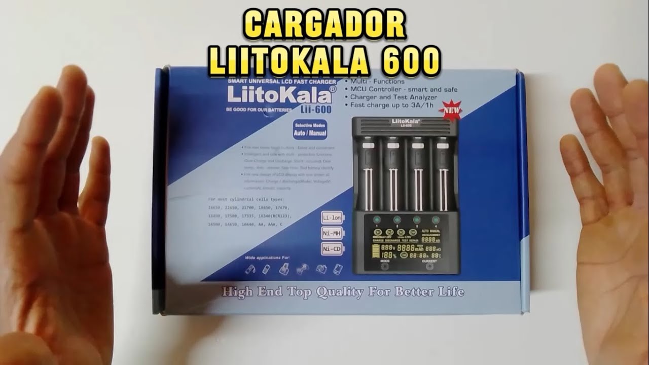 ⚡Cargador Baterías Liitokala 600⚡ #liitokala #batterycharger #18650 #21700 #26650 #nimh #liion #nicd