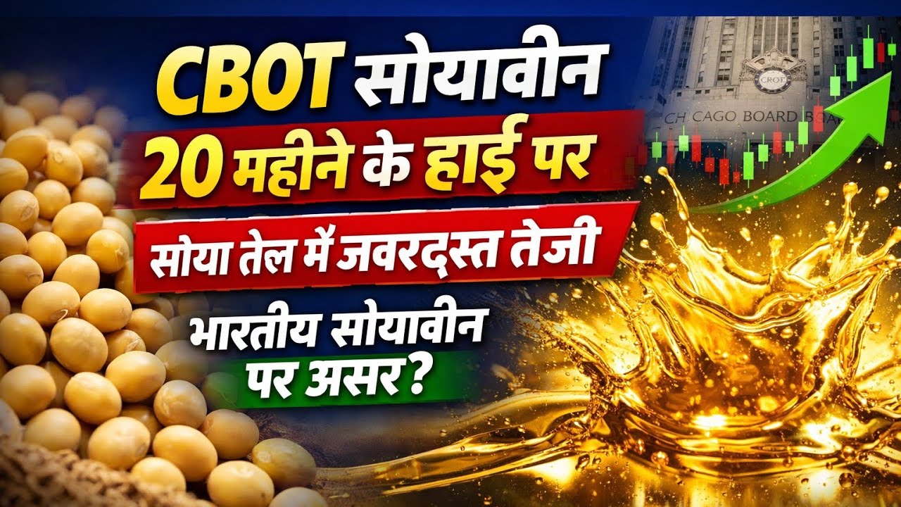 CBOT सोयाबीन 20 Month High🔥सोया तेल में जबरदस्त तेजी | भारतीय soyabean पर क्या असर होगा?