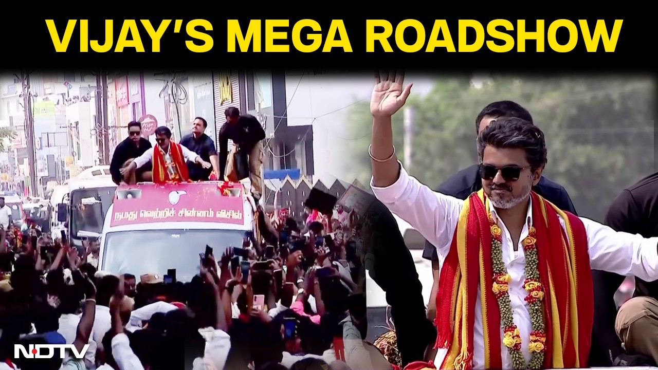 Vijay Roadshow | TVK Vijay's Massive Roadshow Enroute Thoothukudi After Campaign In Tirunelveli