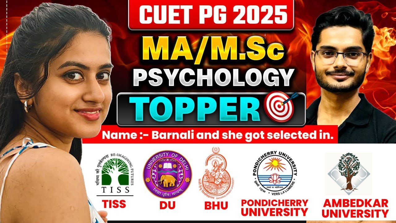 CUET PG Psychology TOPPERS TALK || Wonder girl who got selected in all Universities 2025 #cuetpg2026