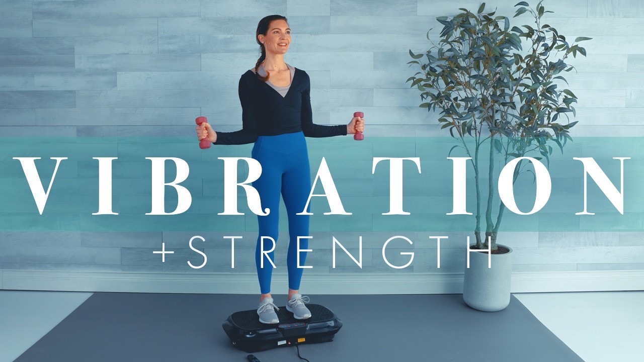 Vibration Plate Exercises // Strength Workout with Light Dumbells