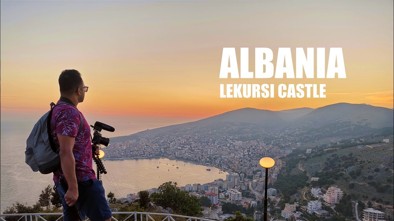 Best sunset view of SARANDA from LEKURSI CASTLE | Albania Travel Vlog