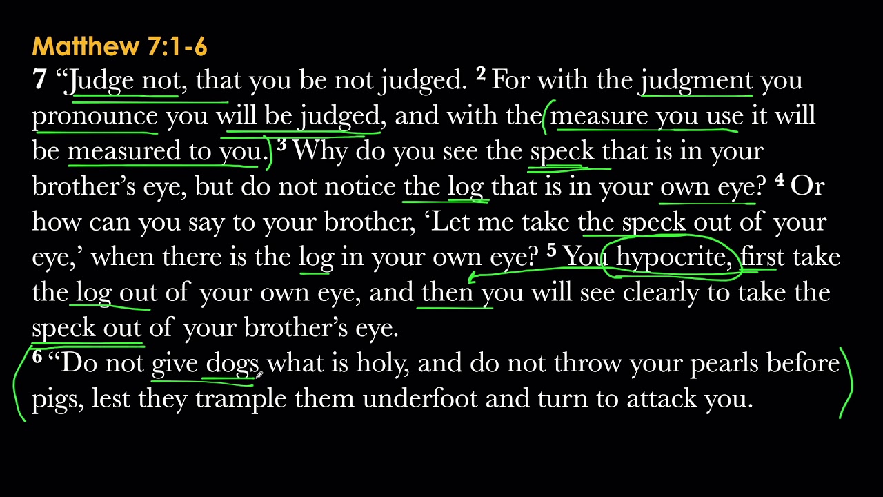 Matthew 7:1-6