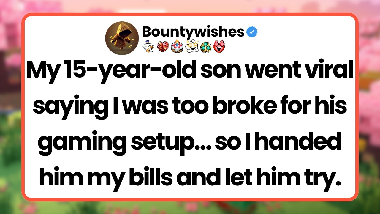 My son mocked my finances online—so I handed him the bills and told him to budget.
