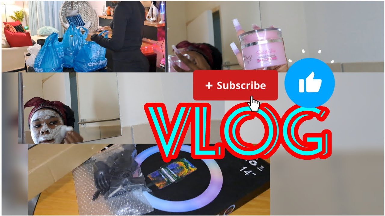 Vlog: New Ring light, Got Groceries, night face care routine.❤️