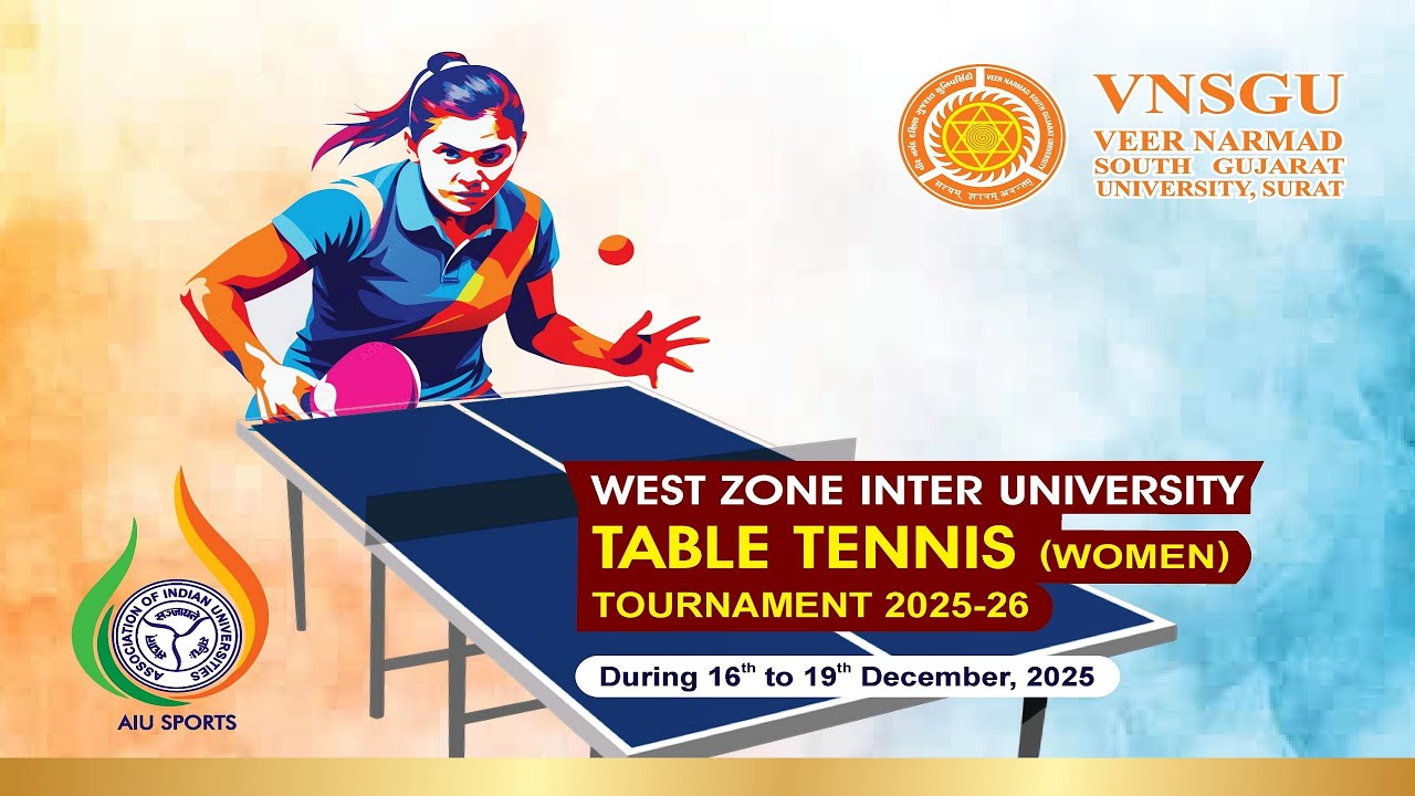 | West Zone Inter University Table Tennis (Women) Tournament 2025-26 | VNSGU | Day 2 | PART 1