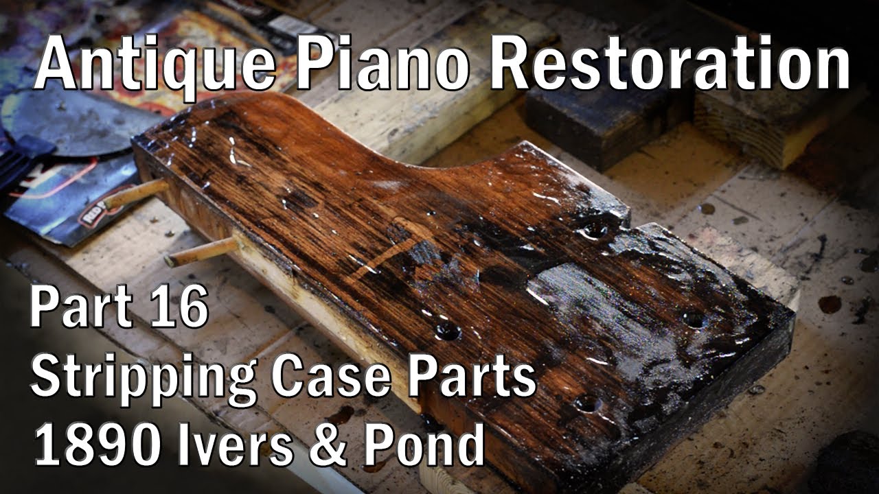 130 Year Old Piano Rebuild - Part 16 - Stripping & Stain Samples