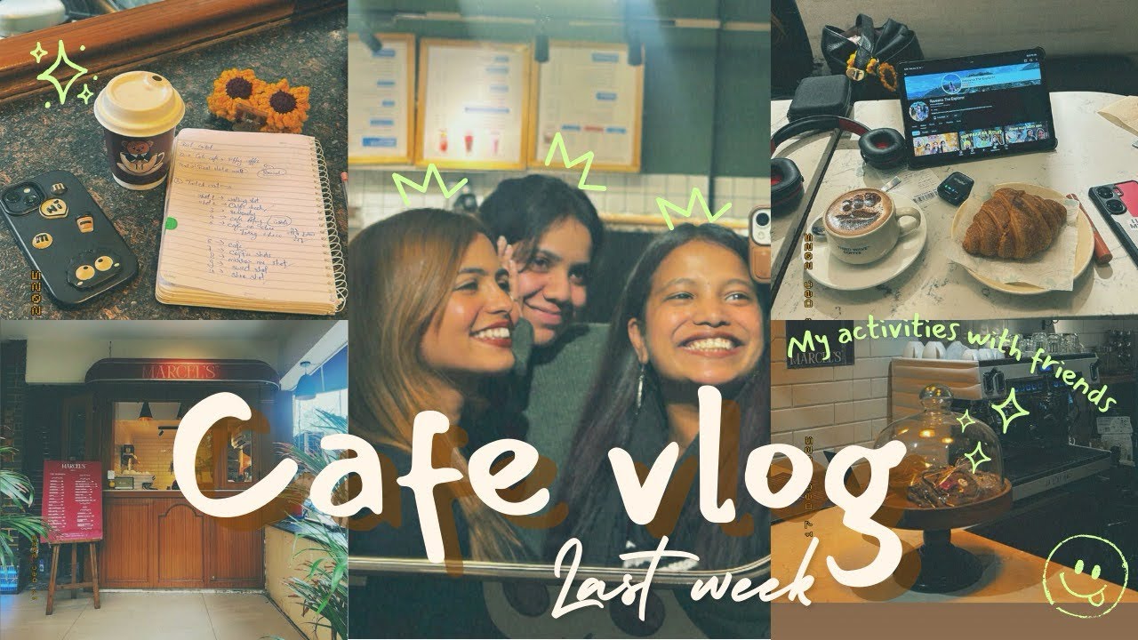 Cafe Hopping with Friends❤️ ☕ | Marcles Cappuccino & Third Wave Café Croissant + Hot Chocolate✨🎀