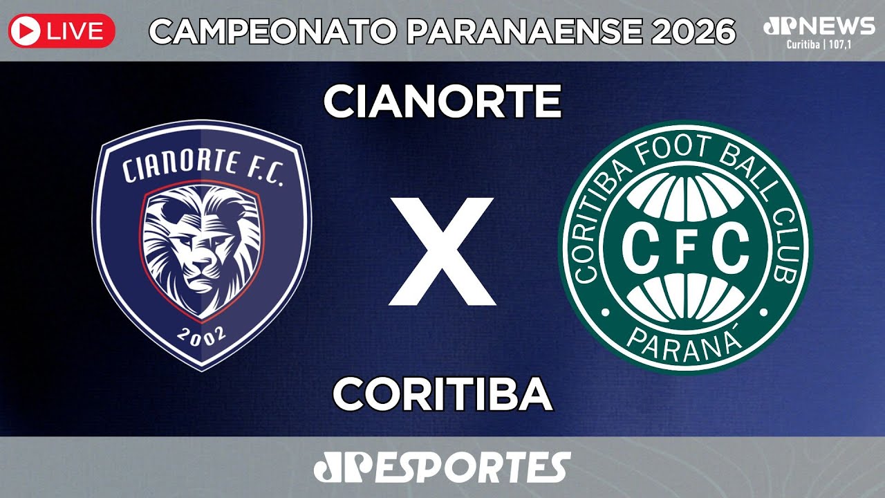🔴#AOVIVO: Cianorte 0x1 Coritiba | 2º TEMPO | 31/01/2026 | #CAMPEONATOPARANAENSE