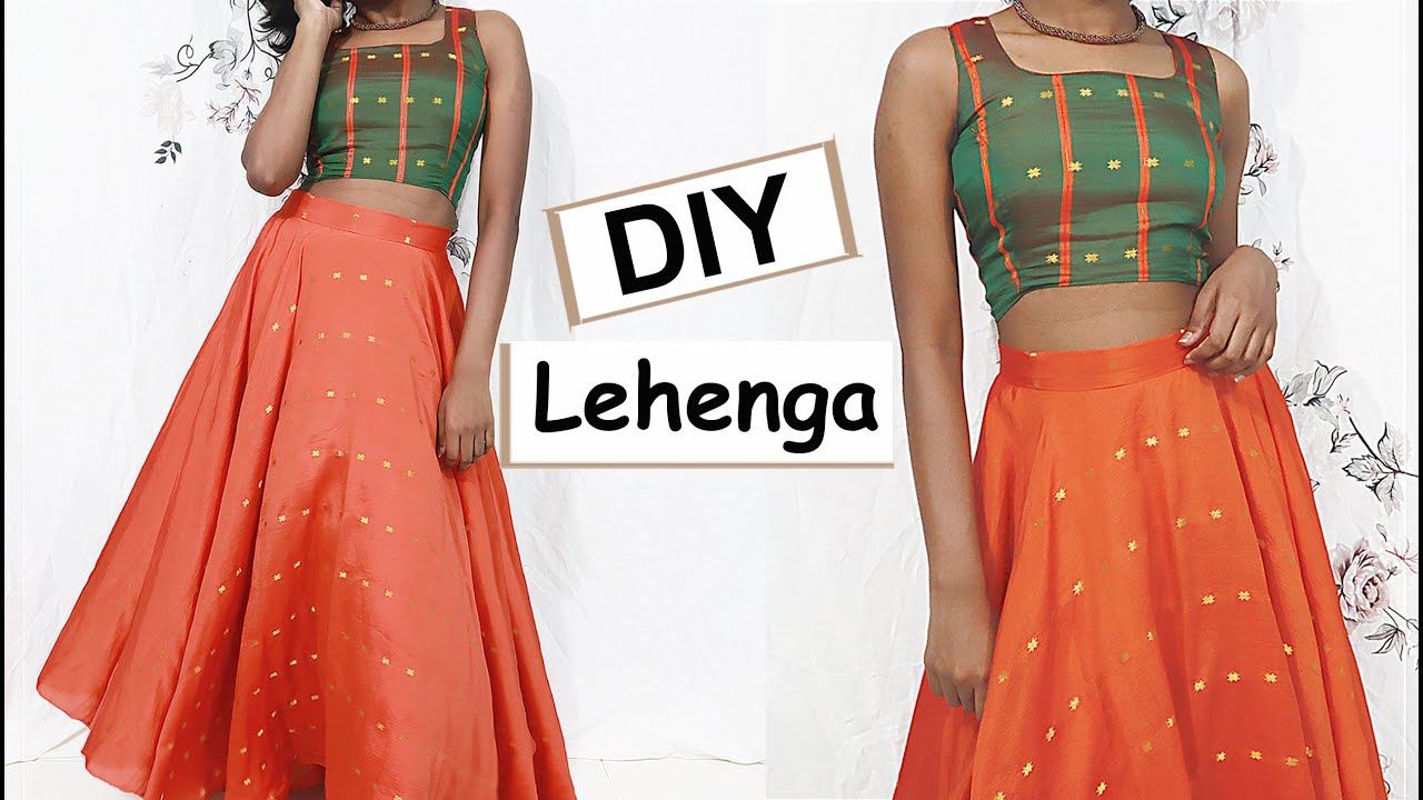 DIY Lehenga | Skirt & Blouse Tutorial | How to make Lehenga | Lehenga from Scratch | Brown Girl DIYs