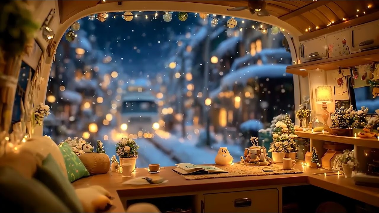 Peaceful Christmas Jazz – Cozy Winter Van Vibes