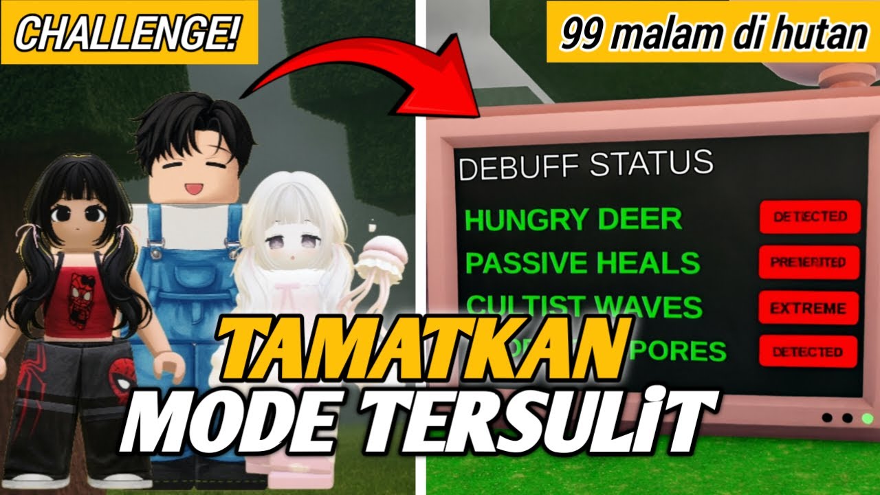 99 Malam Di Hutan Dengan CHALLENGE Tamatkan Mode Tersulit - ANGRY FOREST ‼️