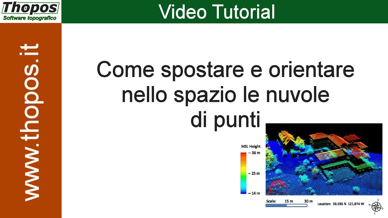 Spostare e orientare nello spazio le nuvole di punti