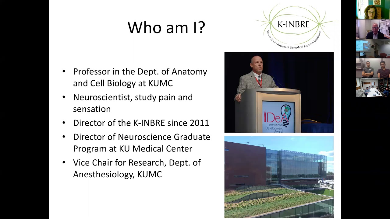 September 6th, 2018 K-INBRE Undergrad Professional Development Seminar Series--K-INBRE Intro