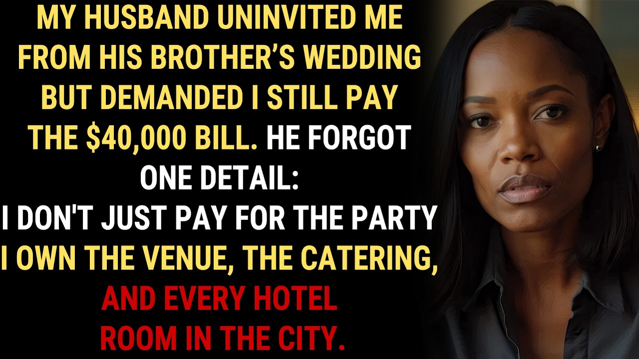 My Husband Revoked My Wedding Invite—He Had No Clue I Own the Luxury Hotel Group