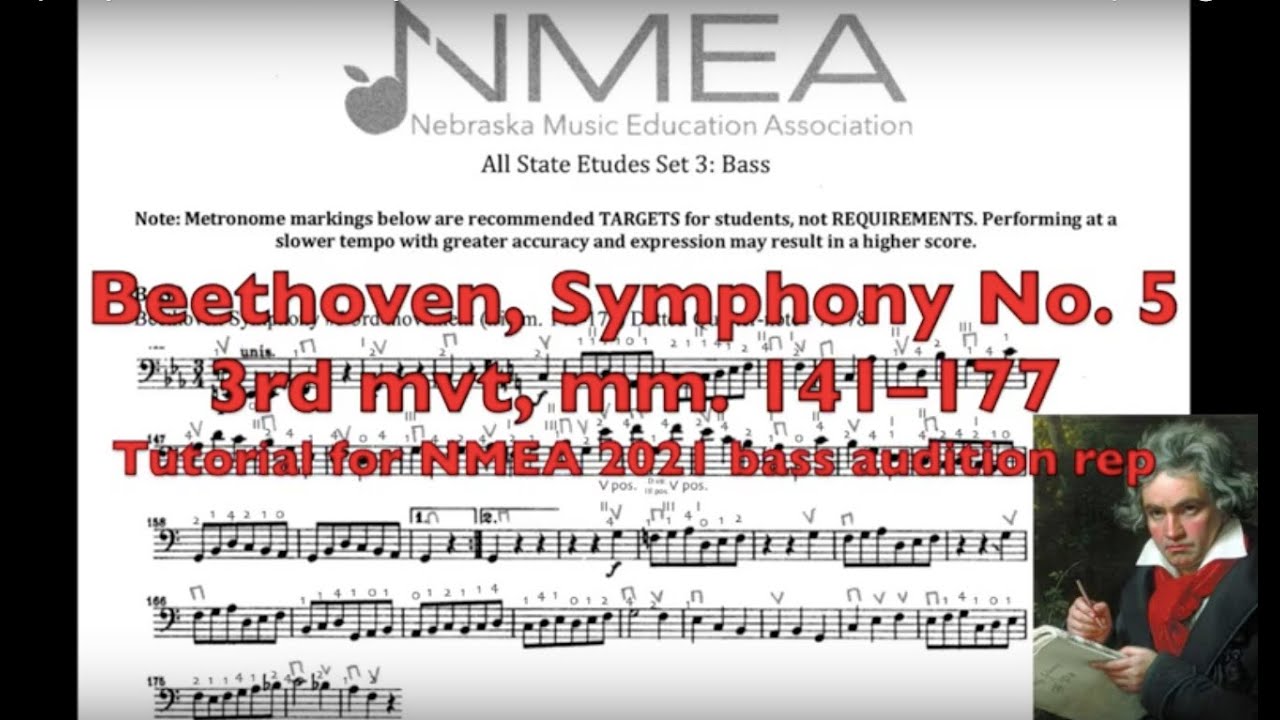 Beethoven's Symphony No. 5, Mvt 3: Tutorial for NMEA 2025 bass audition repertoire (