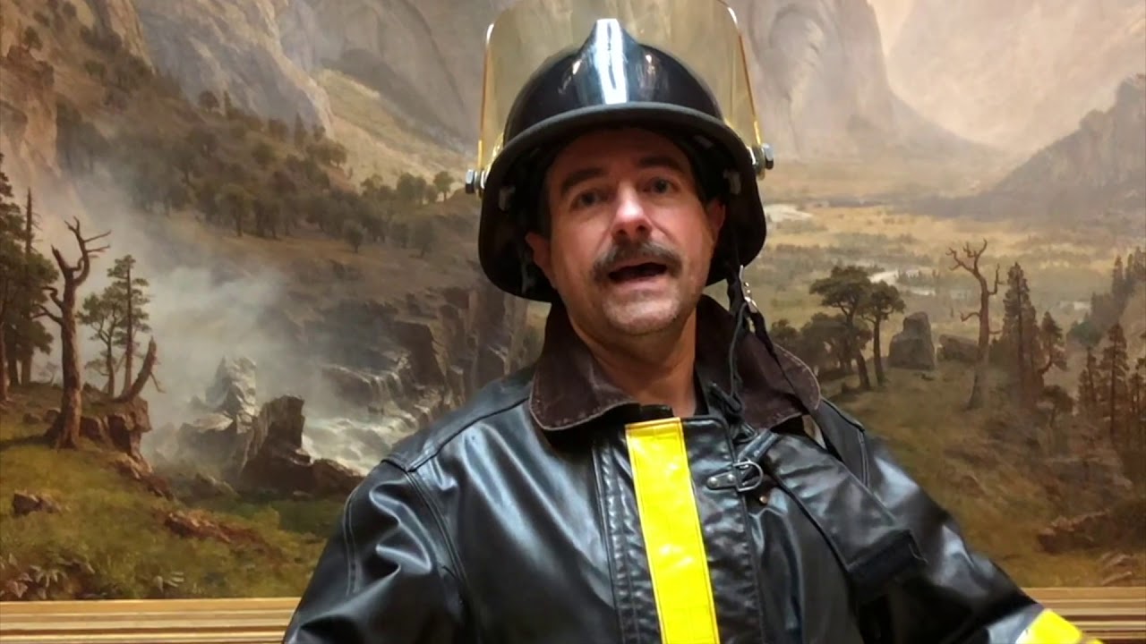 Safety Officer Jim gives a tour of the Saint Johnsbury Athenaeum