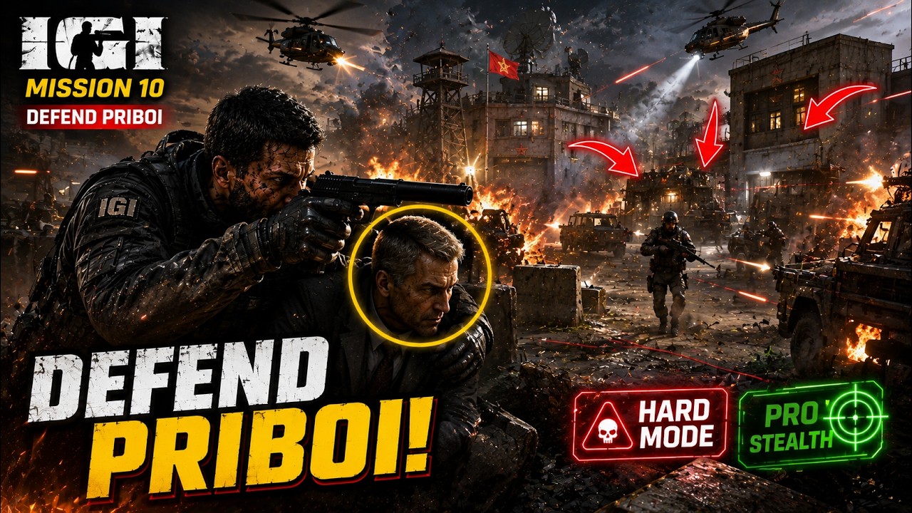 IGI 1 Mission 10: Defend Priboi | Tactical Action Gameplay | Hard + Stealth + Pro Skills | Nostalgia