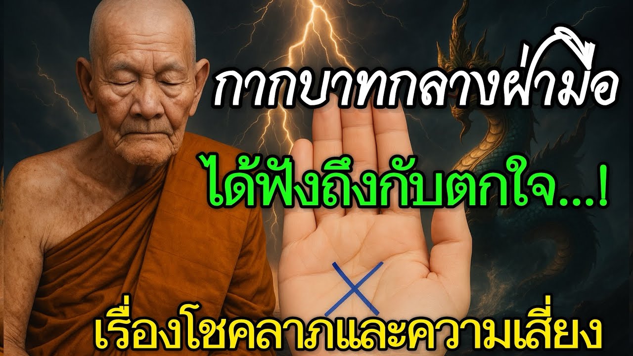 #กากบาทกลางฝ่ามือ ได้ฟังถึงกับตกใจ..!เรื่องโชคลาภและความเสี่ยง