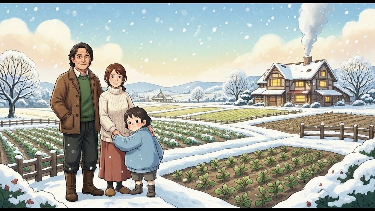 Snow-Covered Village | A Farmer’s Peaceful Life | Cozy Moments Together | Ghibli Cozy Family