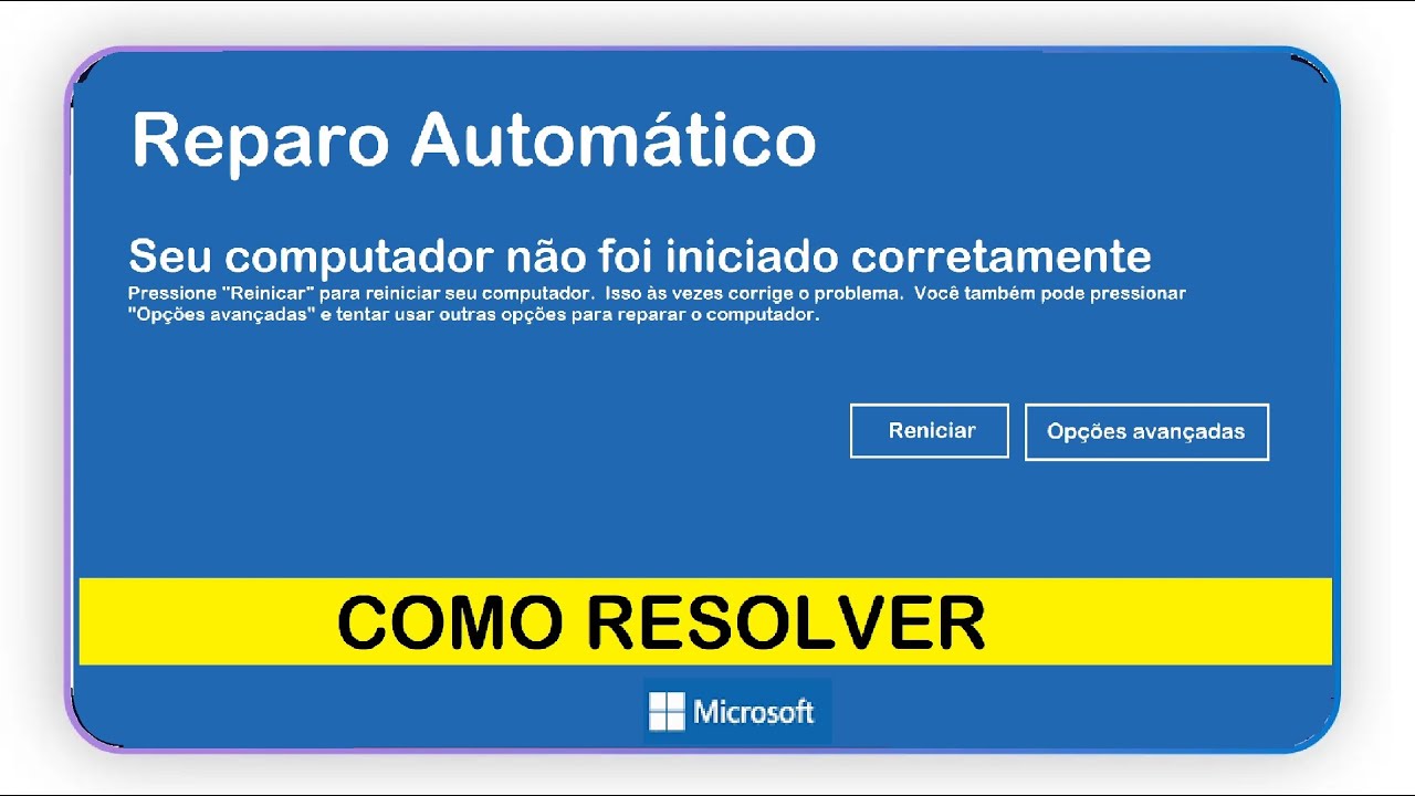 REPARO AUTOMÁTICO - COMO REPARAR O WINDOWS