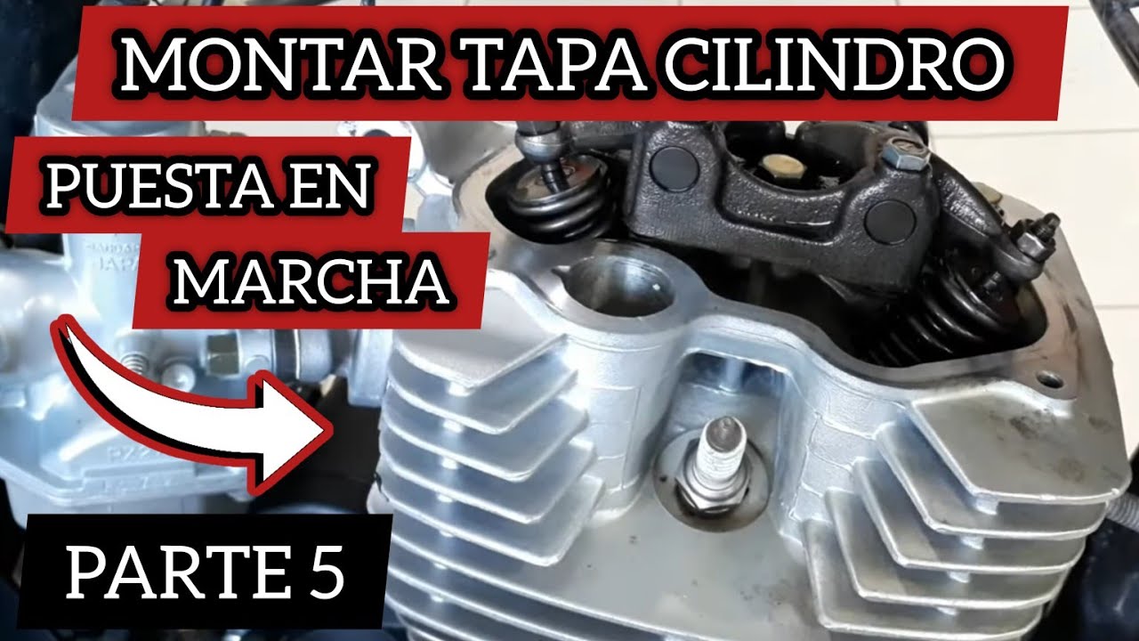 MONTAR TAPA de CILINDRO MOTOR VARILLERO CG - ZR - Skua - XR - Triax - Storm - Hunter - 150 - Parte 5