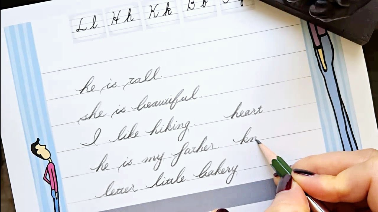 筆記体 背の高いアルファベットを練習しよう　Let’s practice Tall Letters
