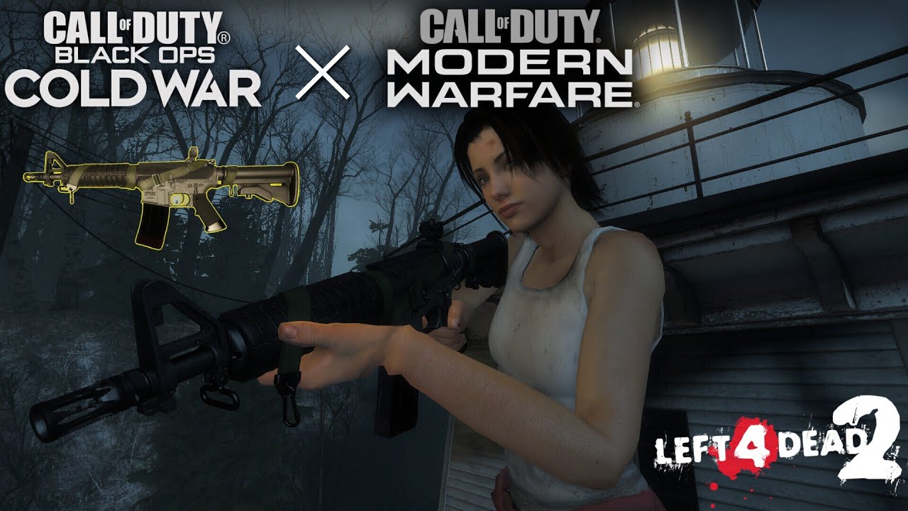 Left 4 Dead 2 Call of Duty Black Ops Cold War's XM4 using the MK18 Anim from CODMW2019
