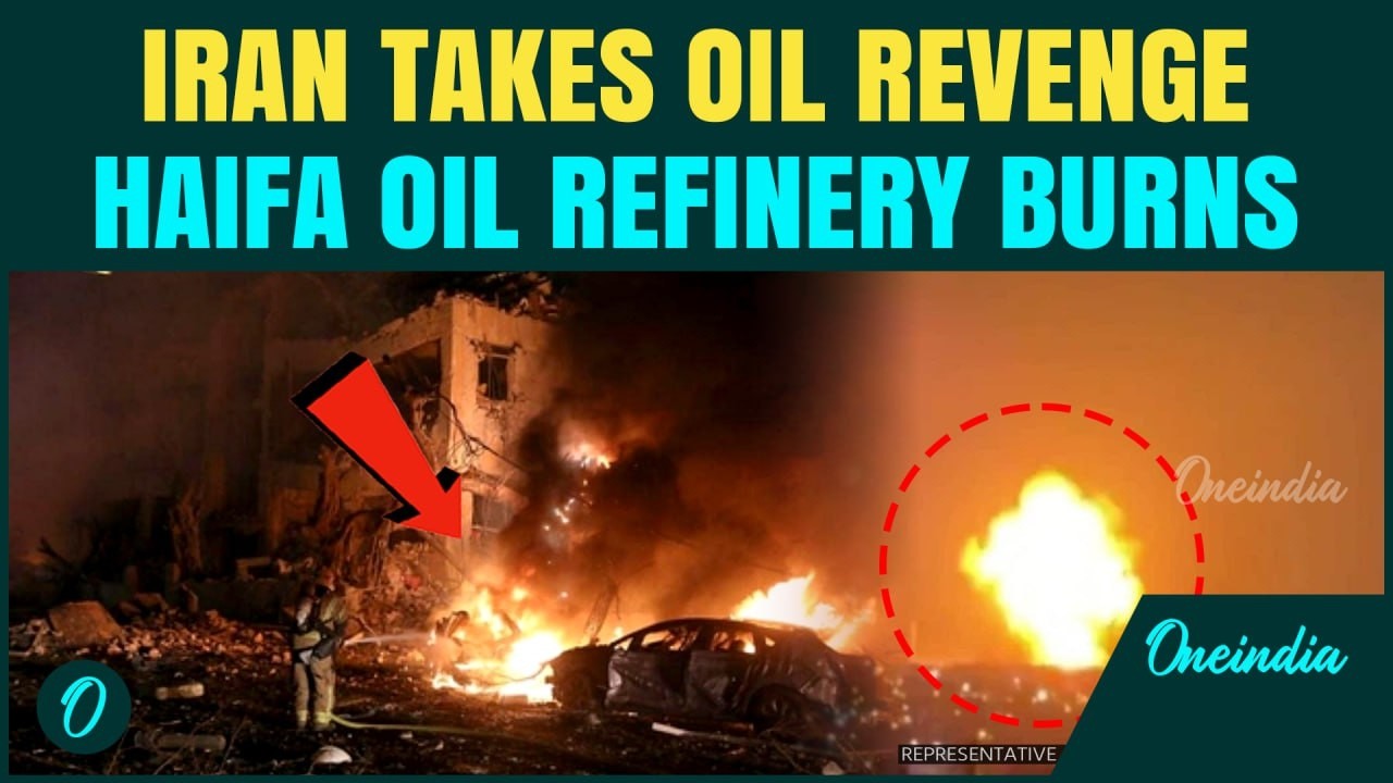 Iran BOMBS Haifa Oil Refinery With Drones, Missiles | CHILLING VIDEOS Show Moment Drones Hit Haifa