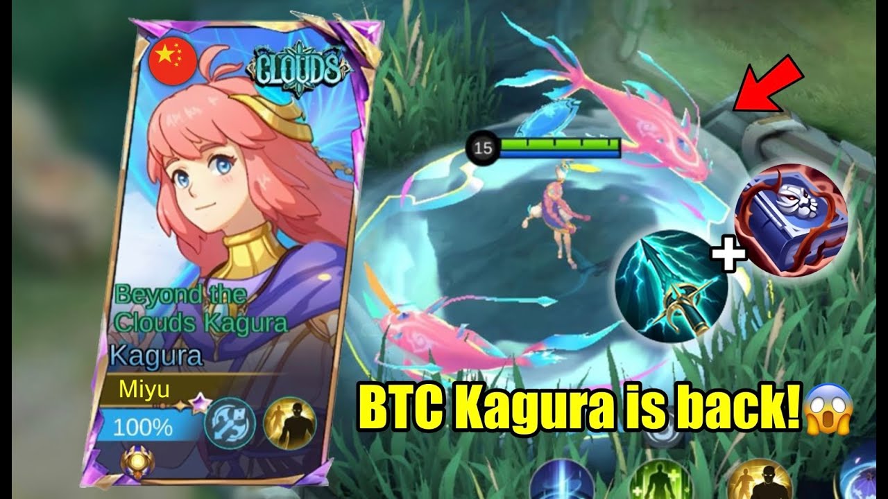 BEYOND THE CLOUDS SKIN KAGURA LEGENDARY MVP IN ROAM GAMEPLAY -MLBB❤️