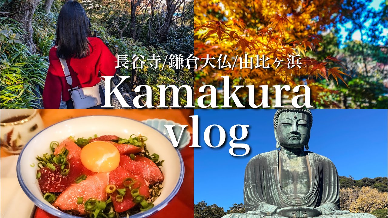 【鎌倉・長谷寺】紅葉狩り🍁/カフェ開拓☕️/由比ヶ浜散歩【都内から日帰りドライブ】