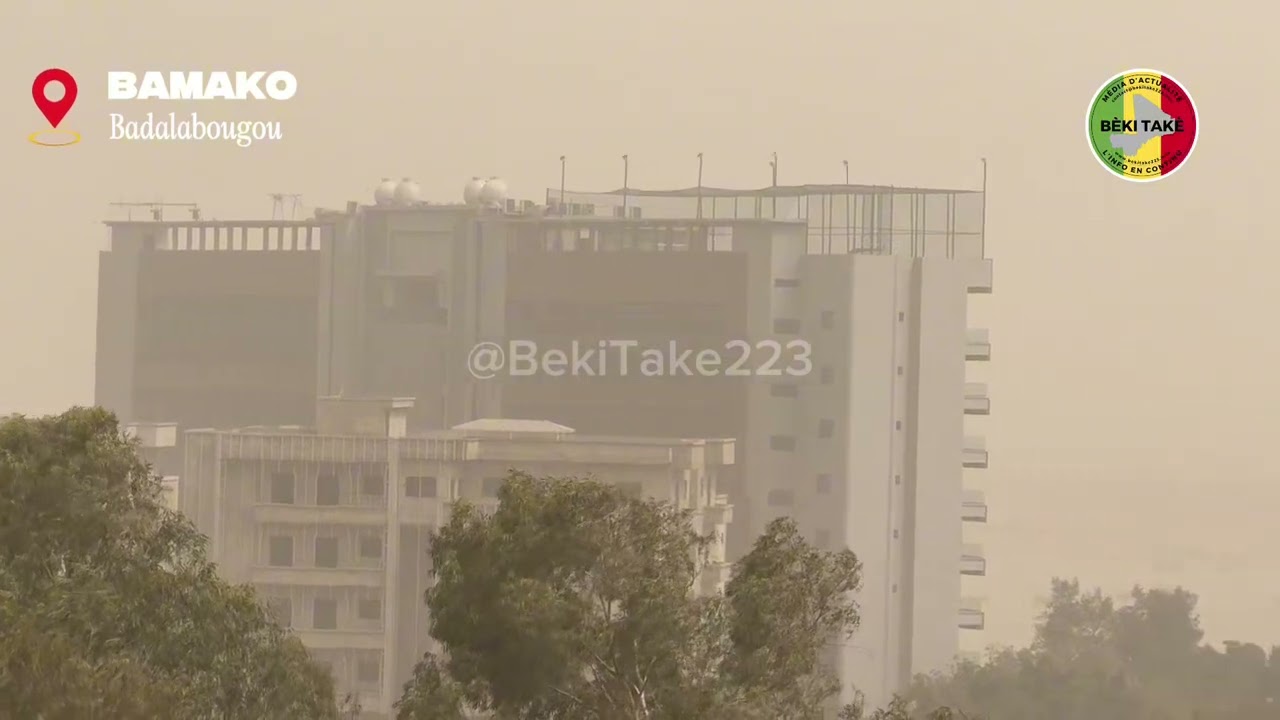Un épais nuage de poussière recouvre actuellement l’ensemble de la ville de Bamako 16 février 2026