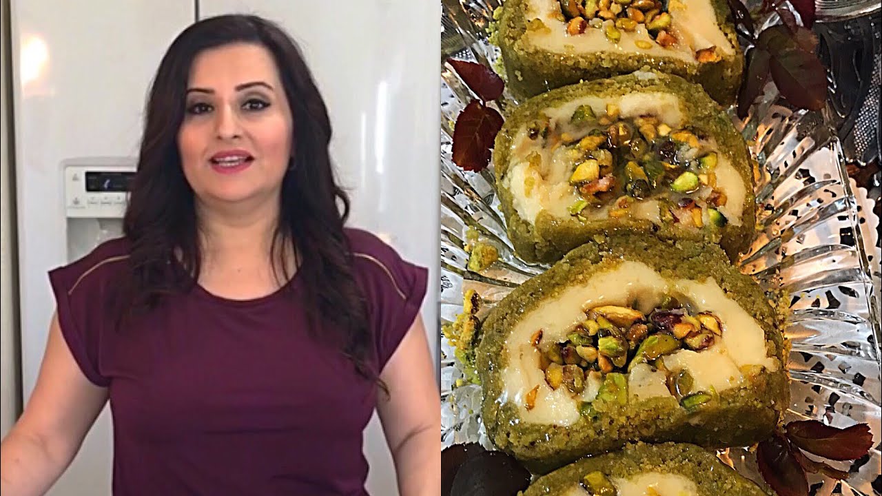 المفروكه او الكنافه رول بالفستق والقشطه بأسهل طريقه 😋 Pistachio Mafrouka