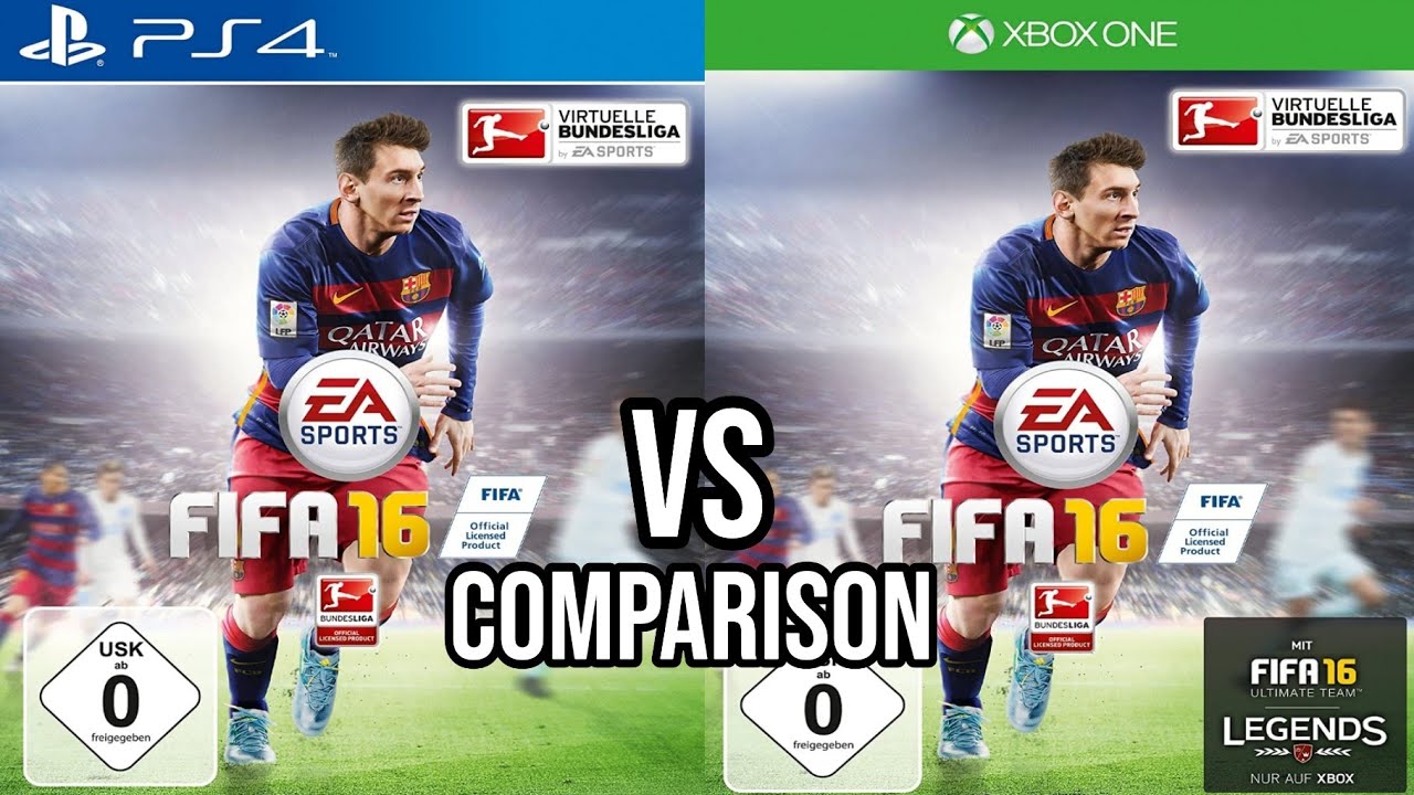FIFA 16 PS4 против Xbox One
