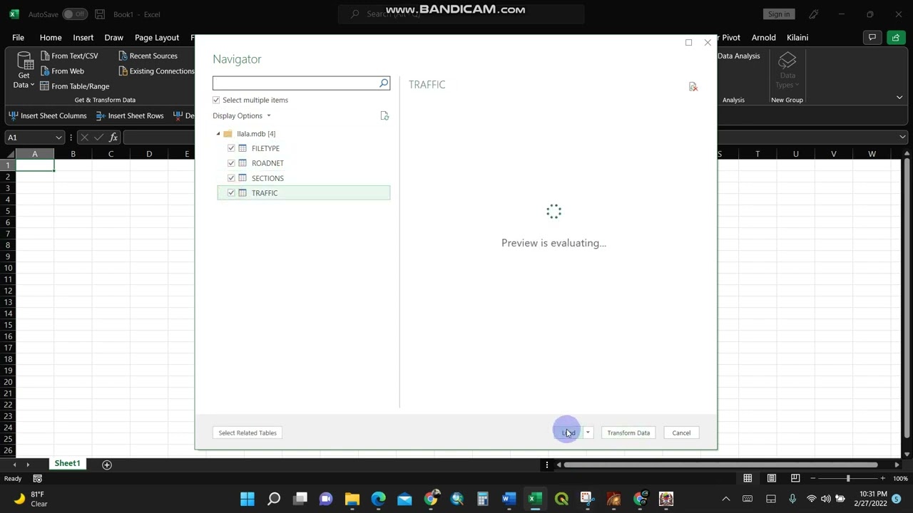 Как открыть файл базы данных (Ms Access) с помощью Excel