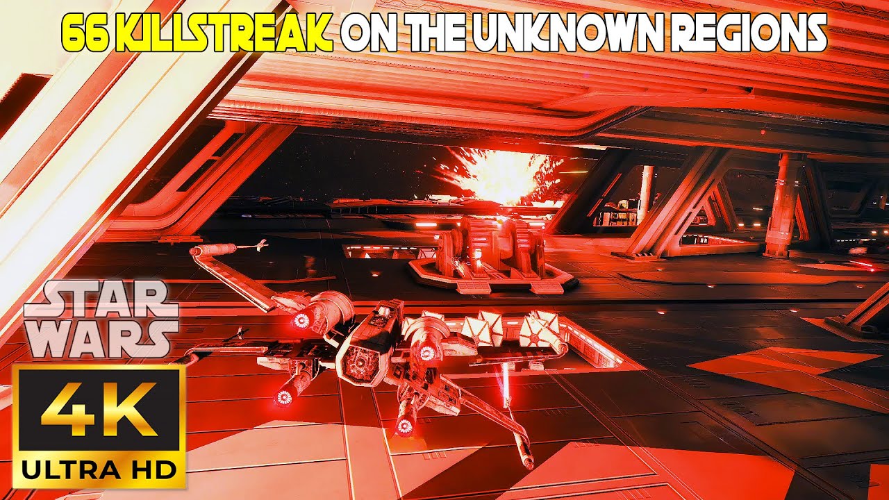 EPIC 66 Killstreak Attack on Unknown Regions | Star Wars Battlefront 2 | Starfighter Assault [PC 4K]