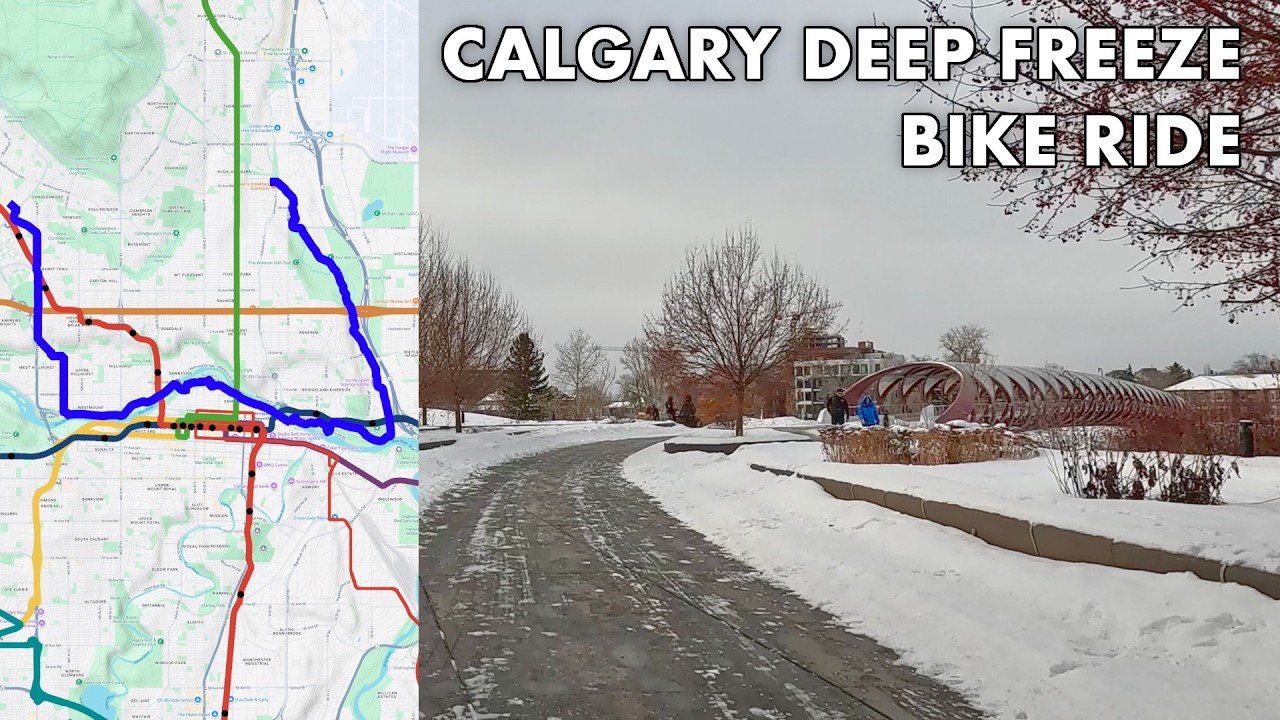 Calgary Winter Cycling in a Deep Freeze