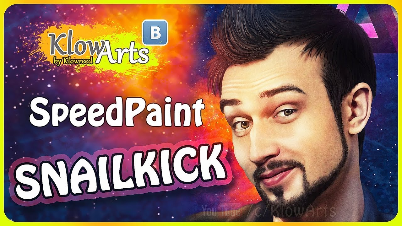 Рисуем блогера SNAILKICK Photoshop Портрет по фотографии Digital art