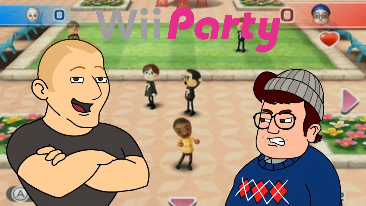 Ребяческий папа играет в Wii Party Match Up