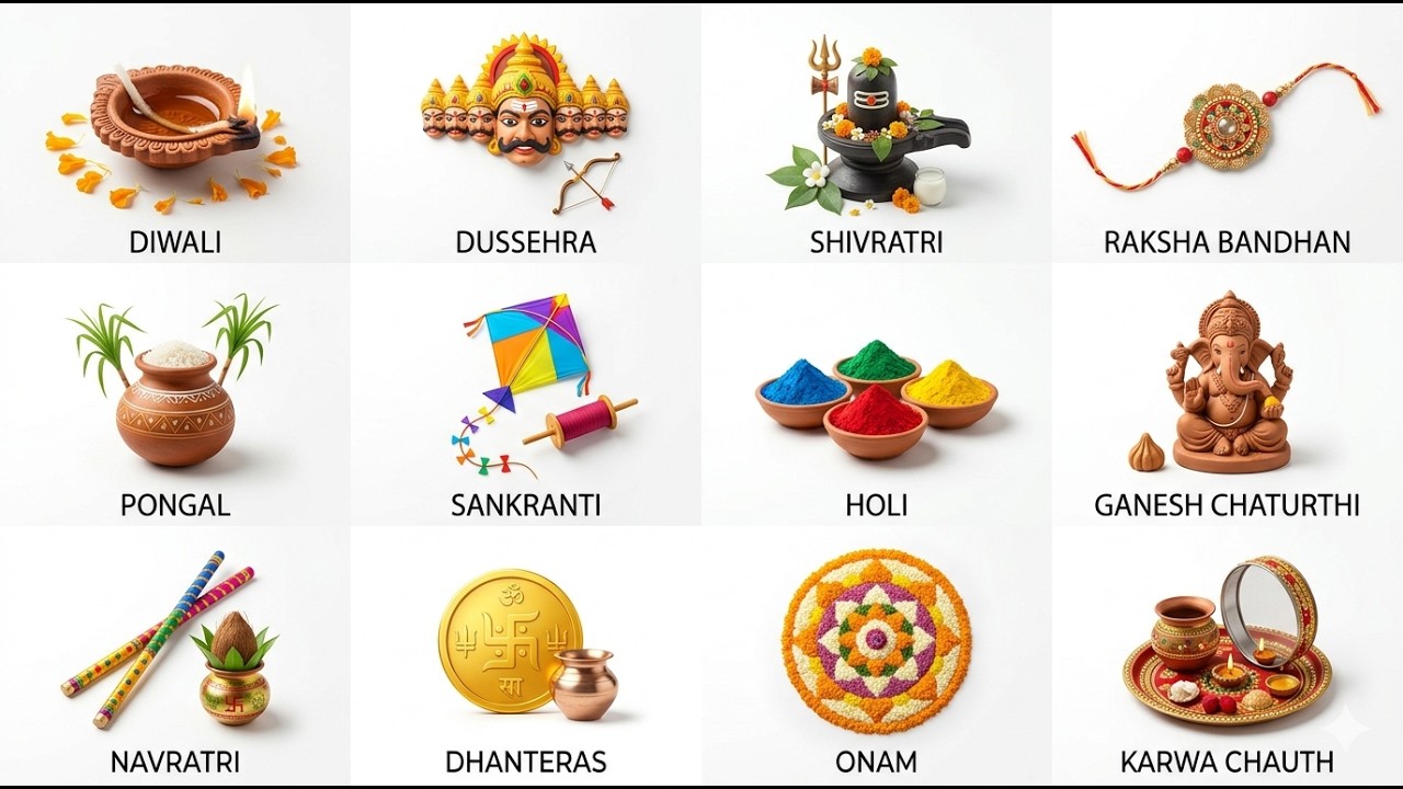 Every Hindu Festival Explained in 8 Minutes | Indian Festival