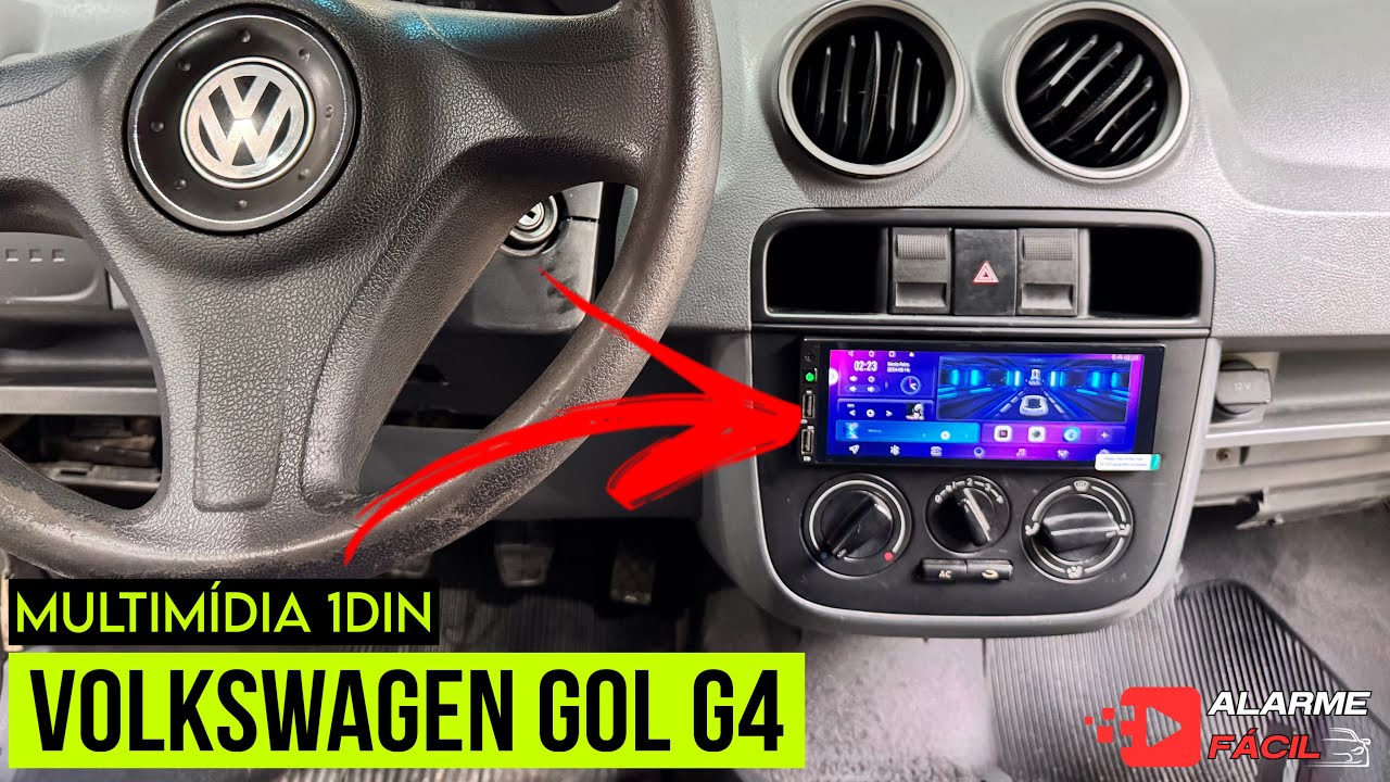 Instalação Multimídia Gol G4 ☑️ 1Din Sem Troca de Moldura 