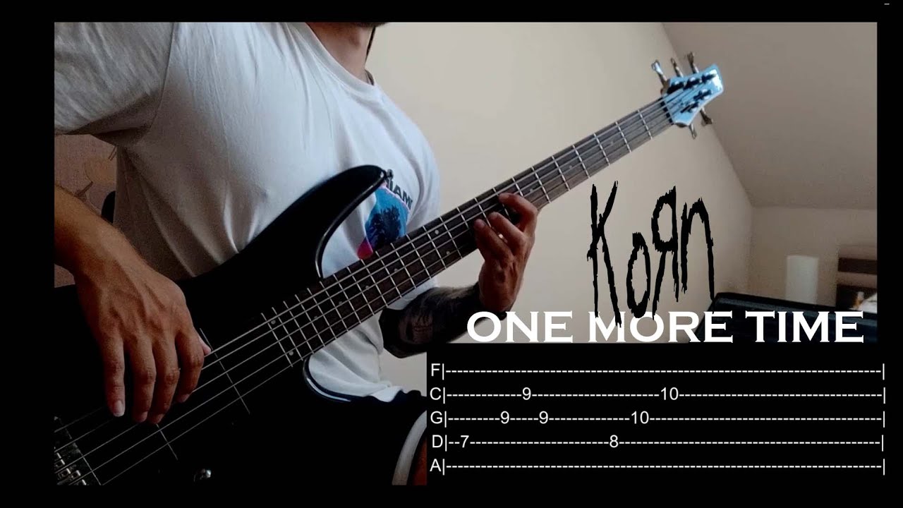 Korn - One More Time [Bass Cover] | TABS ON SCREEN